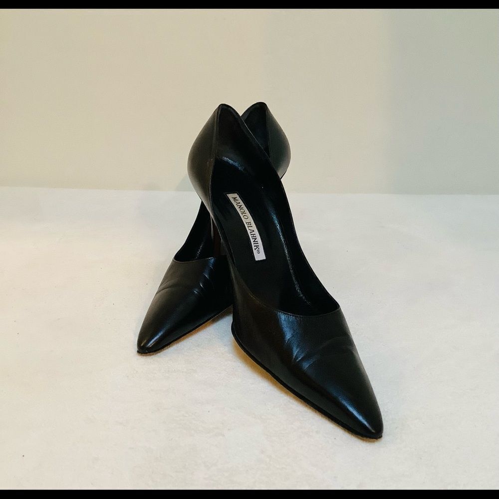 MANOLO BLAHNIK BB SIZE 8 Pumps Napa Leather Classic Manolo Pump High Heel